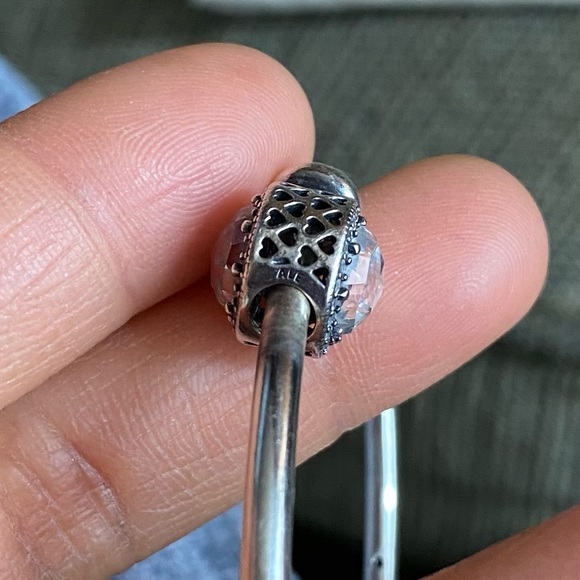Authentic Pandora Bracelet Bangle Charm & Stoppers - Picture 8 of 13